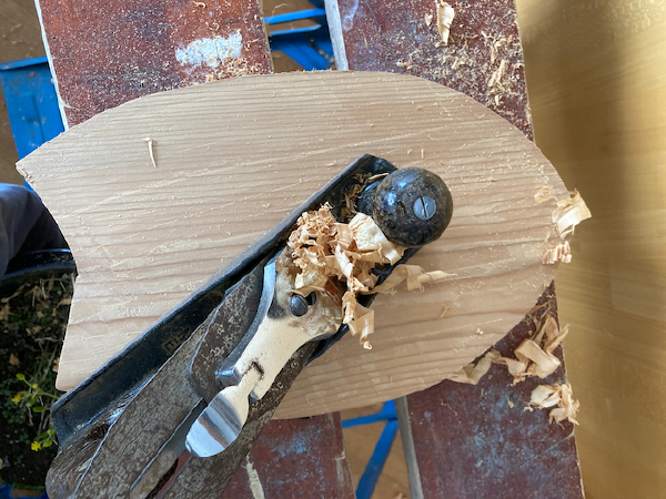 Planing the handplane.