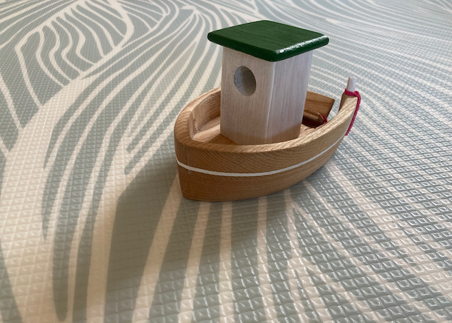 The toy boat inspired by The Storm Whale